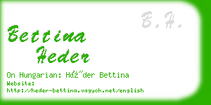 bettina heder business card